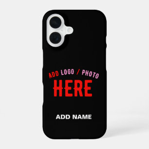COQUE iPhone 16 MARQUE VERIFIEE NOIRE PERSONNALISABLE MODERNE ET C
