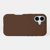 Coque iPhone 16 Marron Chocolat Uni Couleur Unie (Verso Horizontal)