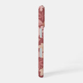 Coque iPhone 16 Marsala Motif Feuille (Côté droit)