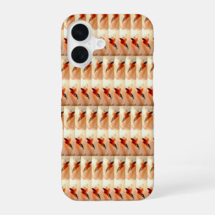Coque iPhone 16 Martin-pêcheurs en vol motif rétro oiseau amusant