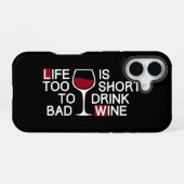 Coque iPhone 16 Mauvais vin (Verso Horizontal)
