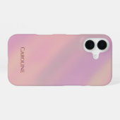 Coque iPhone 16 Mauve Soft Blush Pink Custom Name  (Verso Horizontal)