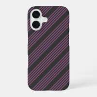 Mauve violet et charbon de bois cinq bandes motif