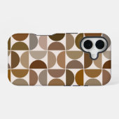 Coque iPhone 16 MCM Semi-cycles Browns+Cream Big Motif (Verso Horizontal)