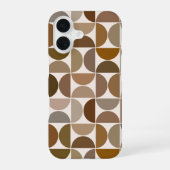 Coque iPhone 16 MCM Semi-cycles Browns+Cream Big Motif (Verso)