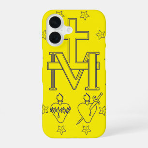 Coque iPhone 16 Médaille de Notre-Dame de Grâces Art Fin Miraculeu