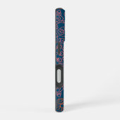 Coque iPhone 16 Médaillon Mandala Boho Moderne Nom Script Teal (Côté droit)