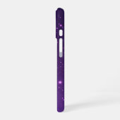 Coque iPhone 16 Méditer femme & ciel étoilé violet (Côté gauche)