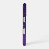 Coque iPhone 16 Méditer femme & ciel étoilé violet (Côté droit)