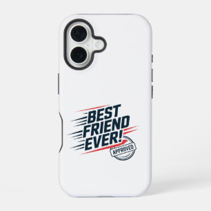 Coque iPhone 16 Meilleure amie de tous les temps, conception de te