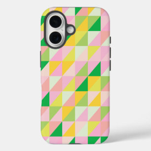 Coque iPhone 16 Mélange Motif de maquette géométrique dans les cou
