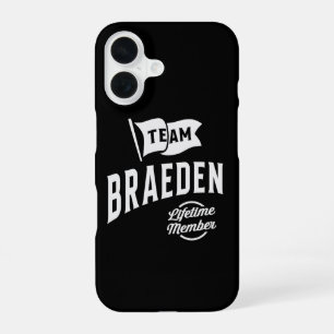 Coque iPhone 16 Membre à vie de l'équipe Braeden