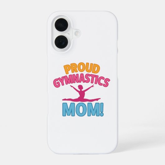 Coque iPhone 16 Mère de gymnaste fière (Verso)