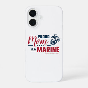 Coque iPhone 16 Mère fière d'un Marine - Couleur