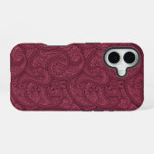 Coque iPhone 16 Merlot Paisley (Verso Horizontal)