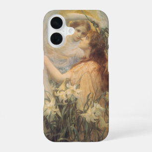 Coque iPhone 16 Message de l'ange par George Swinstead, Art vintag
