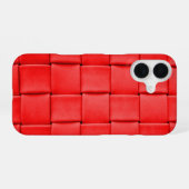 Coque iPhone 16 Métain rouge (Verso Horizontal)