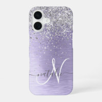 Métal brossé violet Parties scintillant d'argent N