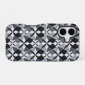 Coque iPhone 16 Mid-Century Modern Geometrics Black (Verso Horizontal)