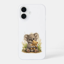 Mignon Étui Koala Teddy pour iPhone 16 – Cadeau Ad