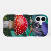 Coque iPhone 16 Mignonnes libellules sur un champignon - (Verso Horizontal)