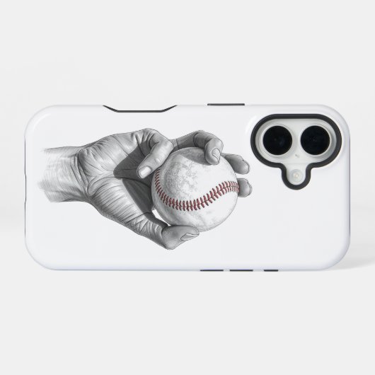 Coque iPhone 16 Minimalist Baseball (Verso Horizontal)