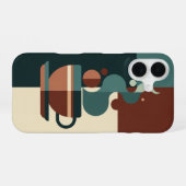 Coque iPhone 16 Minimalist Cup with Retro Steam (Verso Horizontal)