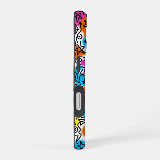 Coque iPhone 16 Minimalist Neon Scribble Doodle iPhone 16 case  (Côté droit)