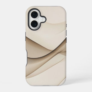 Coque iPhone 16 Minimaliste Croquis de feuille et de branche dél