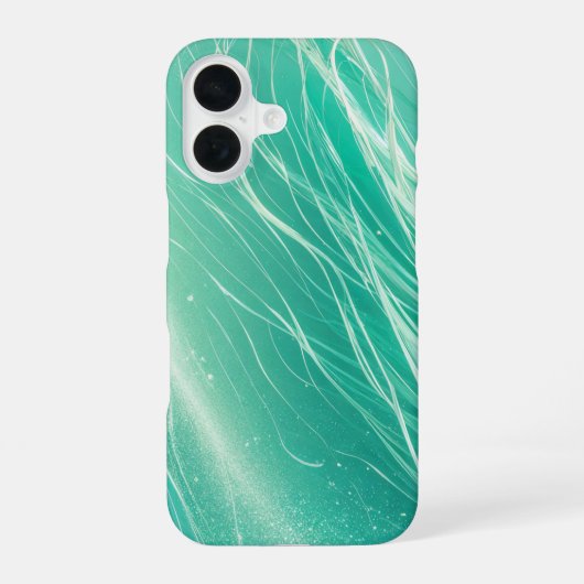 Coque iPhone 16 Mint Green Light Waves Phone Case (Verso)