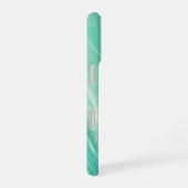 Coque iPhone 16 Mint Green Light Waves Phone Case (Côté droit)