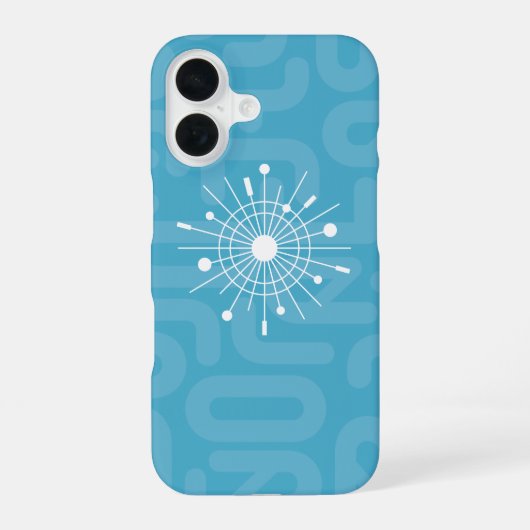 Coque iPhone 16 MOD Cool Yule Atomic Spoutnik Snowflake Noël (Verso)