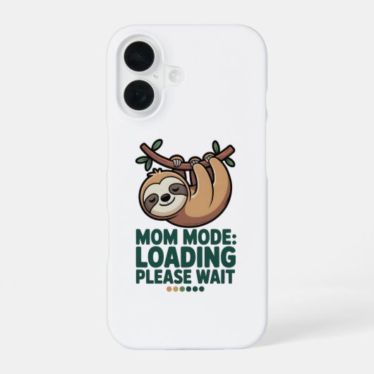 Coque iPhone 16 Mode Maman Chargement Veuillez Patienter Cute Pare (Verso)