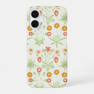 Coque iPhone 16 Modèle botanique vintage de marguerite de William