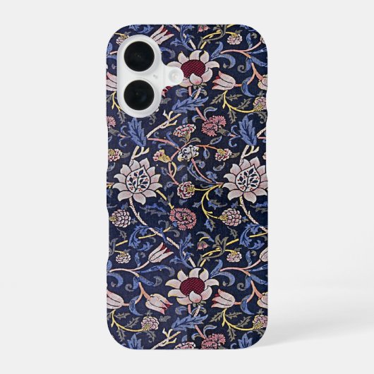 Coque iPhone 16 Modèle de fleur d'Evenlode de William Morris (Verso)