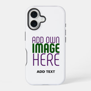 COQUE iPhone 16 MODÈLE DE TEXTE D'IMAGE BLANCHE SIMPLE MODERNE
