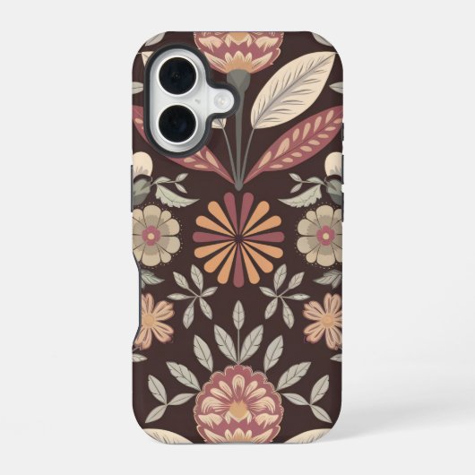 Coque iPhone 16 Modèle floral (Verso)
