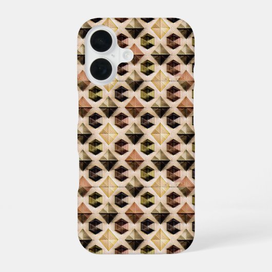 Coque iPhone 16 Modern abstract geometric digital pattern 58 (Verso)
