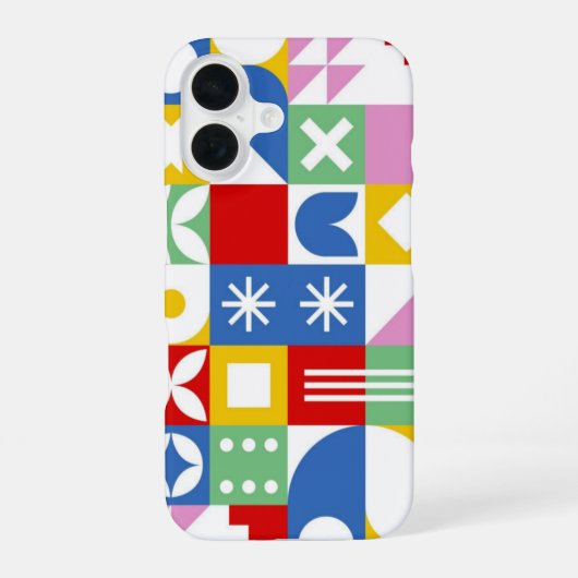 Coque iPhone 16 Modern Folk Art (Verso)