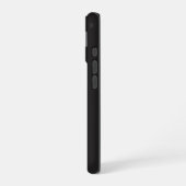 Coque iPhone 16 Modern Minimalist Black Executive QR Code Monogram (Côté gauche)