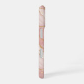 Coque iPhone 16 Modern Rose Quartz Marble Gold (Côté droit)