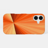 Coque iPhone 16 Moderne Abstrait Orange Rouge Vanille Graphique Fr (Verso Horizontal)