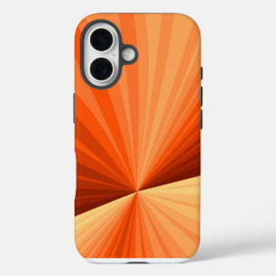 Coque iPhone 16 Moderne Abstrait Orange Rouge Vanille Graphique Fr