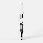 Coque iPhone 16 Moderne, Employé, Code QR noir et blanc (Côté droit)