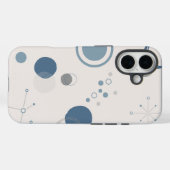 Coque iPhone 16 'Moderne Milieu du Siècle Cercles  (Verso (horizontal))