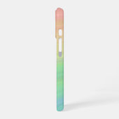 Coque iPhone 16 Moderne Monogramme Girly Rainbow Gradient (Côté gauche)