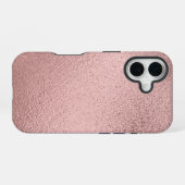 Coque iPhone 16 Moderne Turquoise Or Rose (Verso Horizontal)