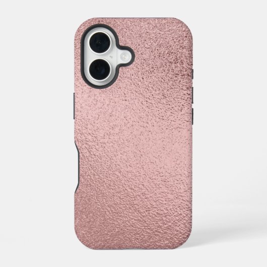 Coque iPhone 16 Moderne Turquoise Or Rose (Verso)