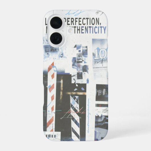 Coque iPhone 16 Moins de perfection Plus d'authenticité Téléphone (Verso)