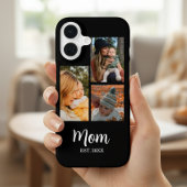 Coque iPhone 16 Mom Established Script Black 3 Photo 